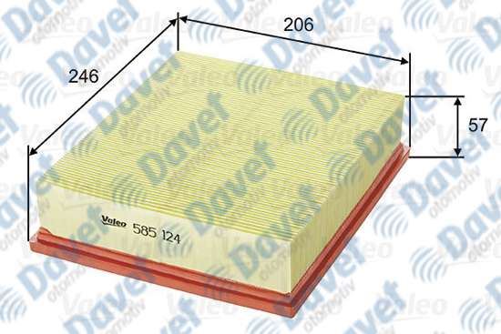VALEO 585124 Hava Filtresi Land Rover Defender 90.110.130 2.5 Td5  ####